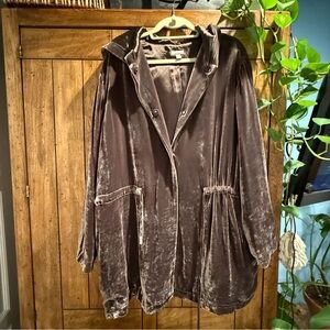 J. Jill Chocolate Velvet Jacket